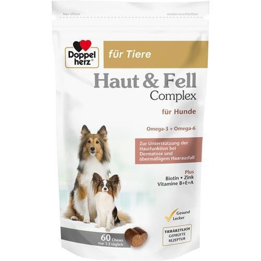 Doppelherz DOPPELHERZ für Tiere Haut&Fell Compl.Chews f.Hunde 60St