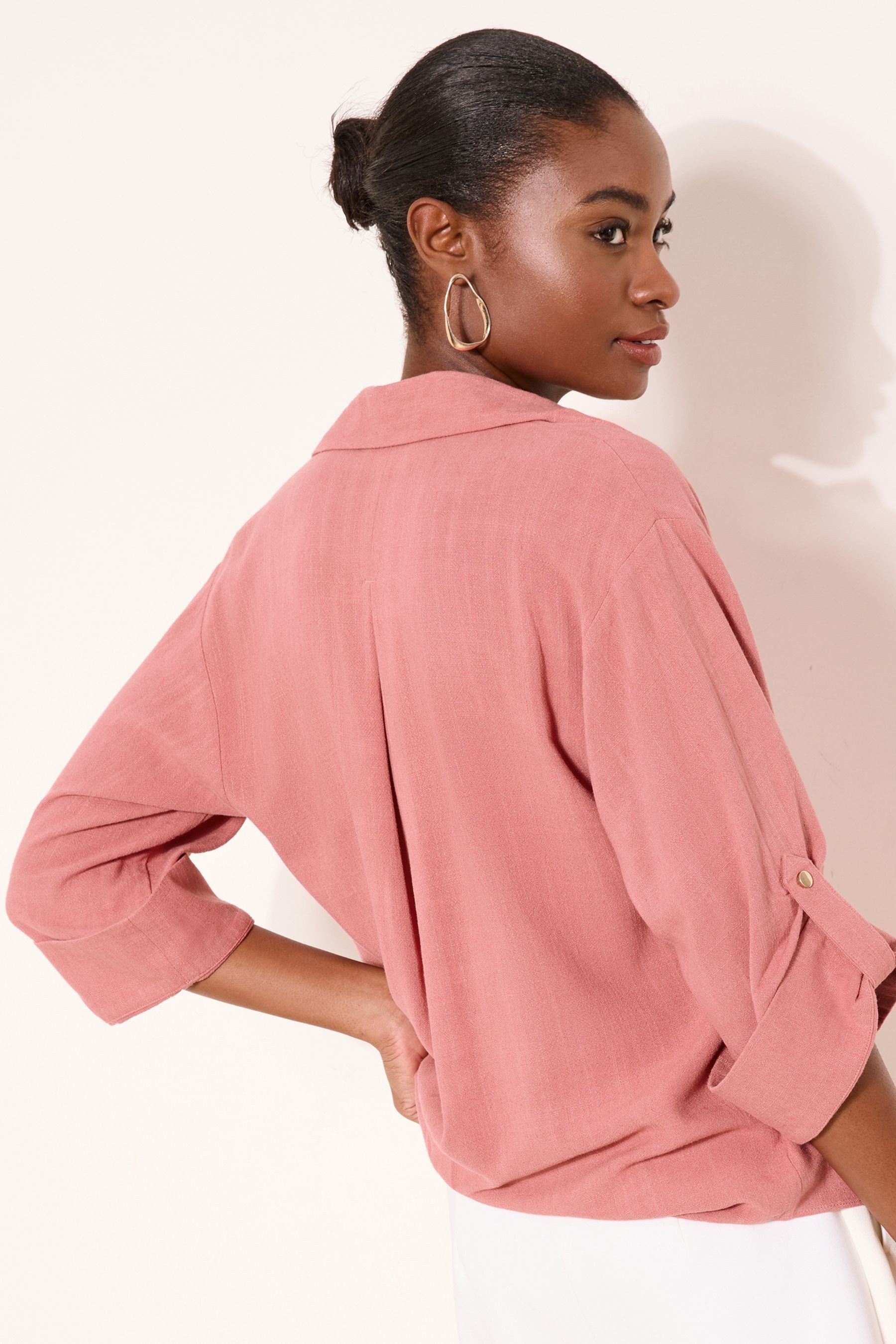 LIPSY Langarmhemd Lipsy Regular Fit Langarmhemd mit Leinenanteil (1-tlg) günstig online kaufen
