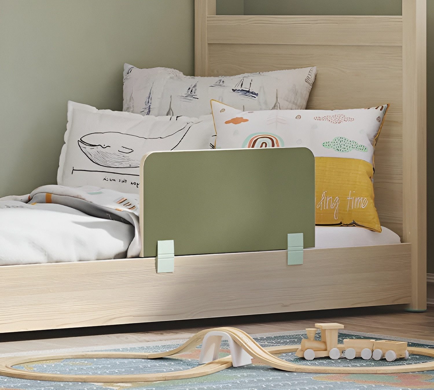 Möbel-Zeit Bettschutzgitter MONTES natur Absturzsicherung