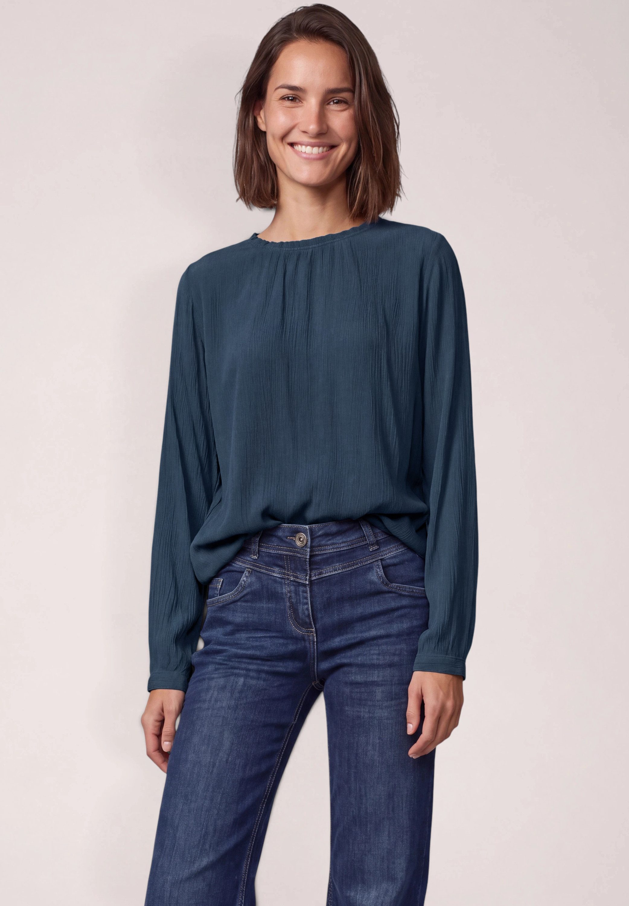 CECIL Shirtbluse mit Smok-Details