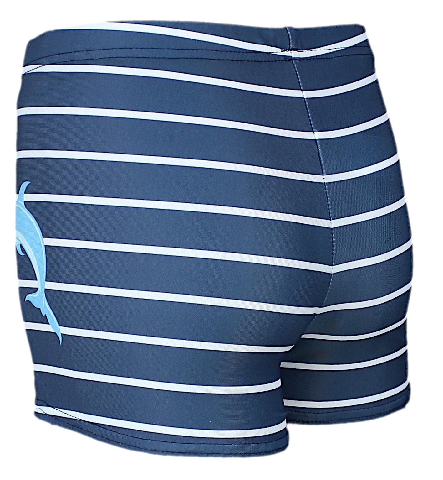 Aquarti Badehose Aquarti Gestreift / Dunkelblau Delfin Jungen mit Badehose Motiven Streifen