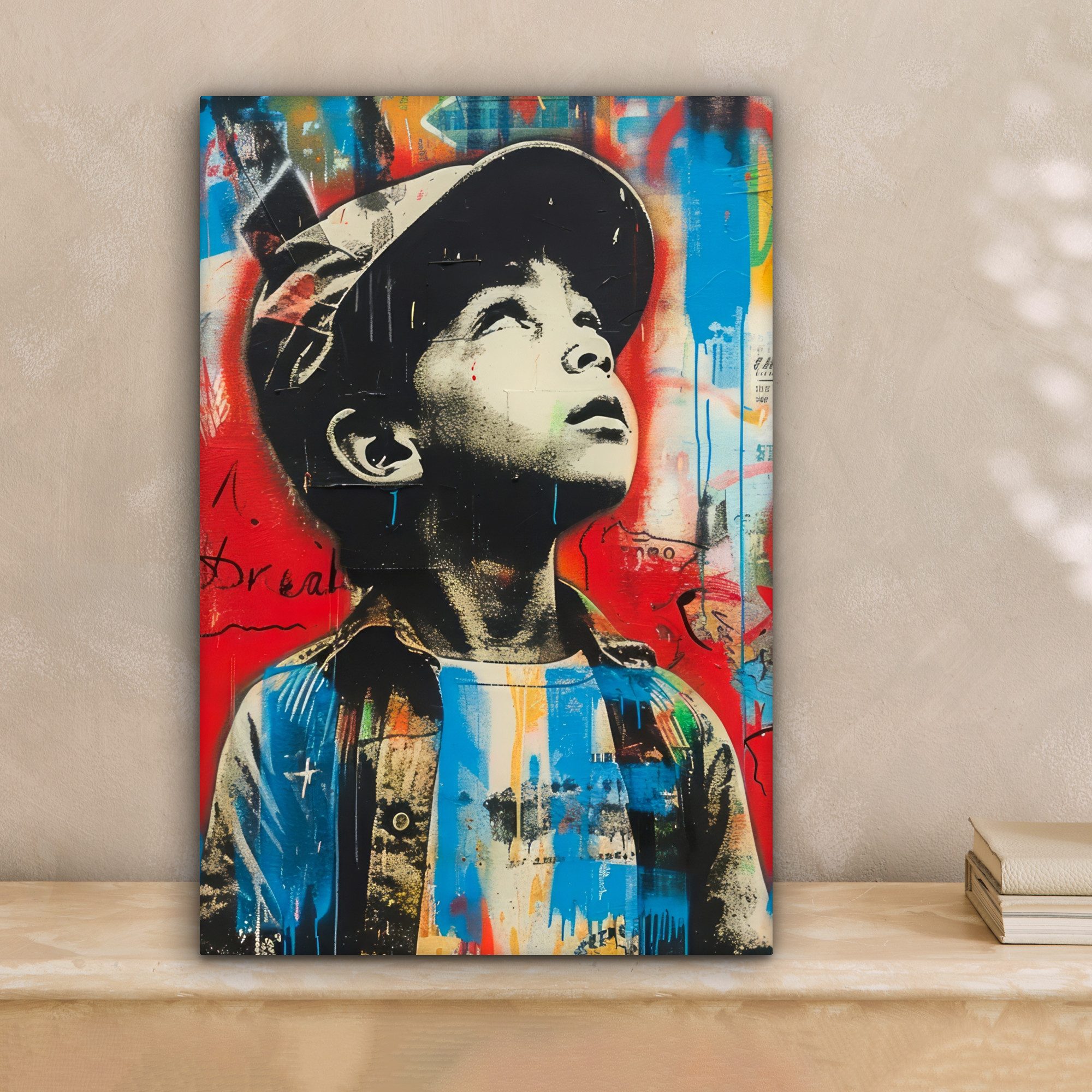OneMillionCanvasses® Leinwandbild Graffiti - Junge - Straßenkunst - Farben, günstig online kaufen