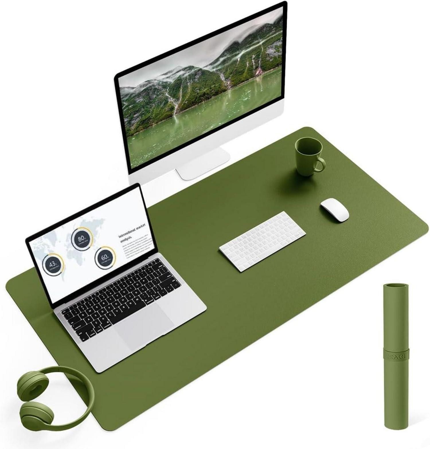 Mauspad Schreibtischunterlage Mauspad Leder Rutschfestes Wildleder Office