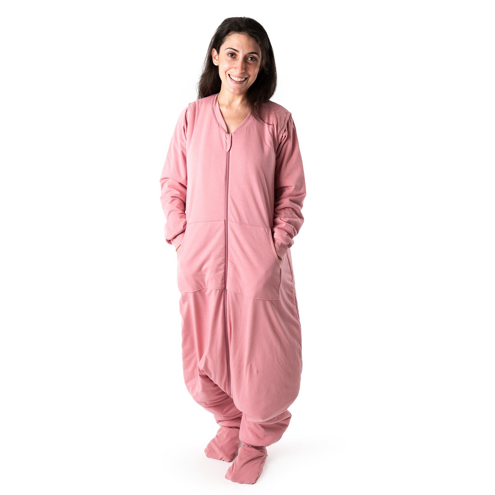 Schlummersack Hüttenschlafsack Erwachsenenschlafsack mit Füßen Sommer, 1.0 Tog dünn wattiert OEKO-TEX