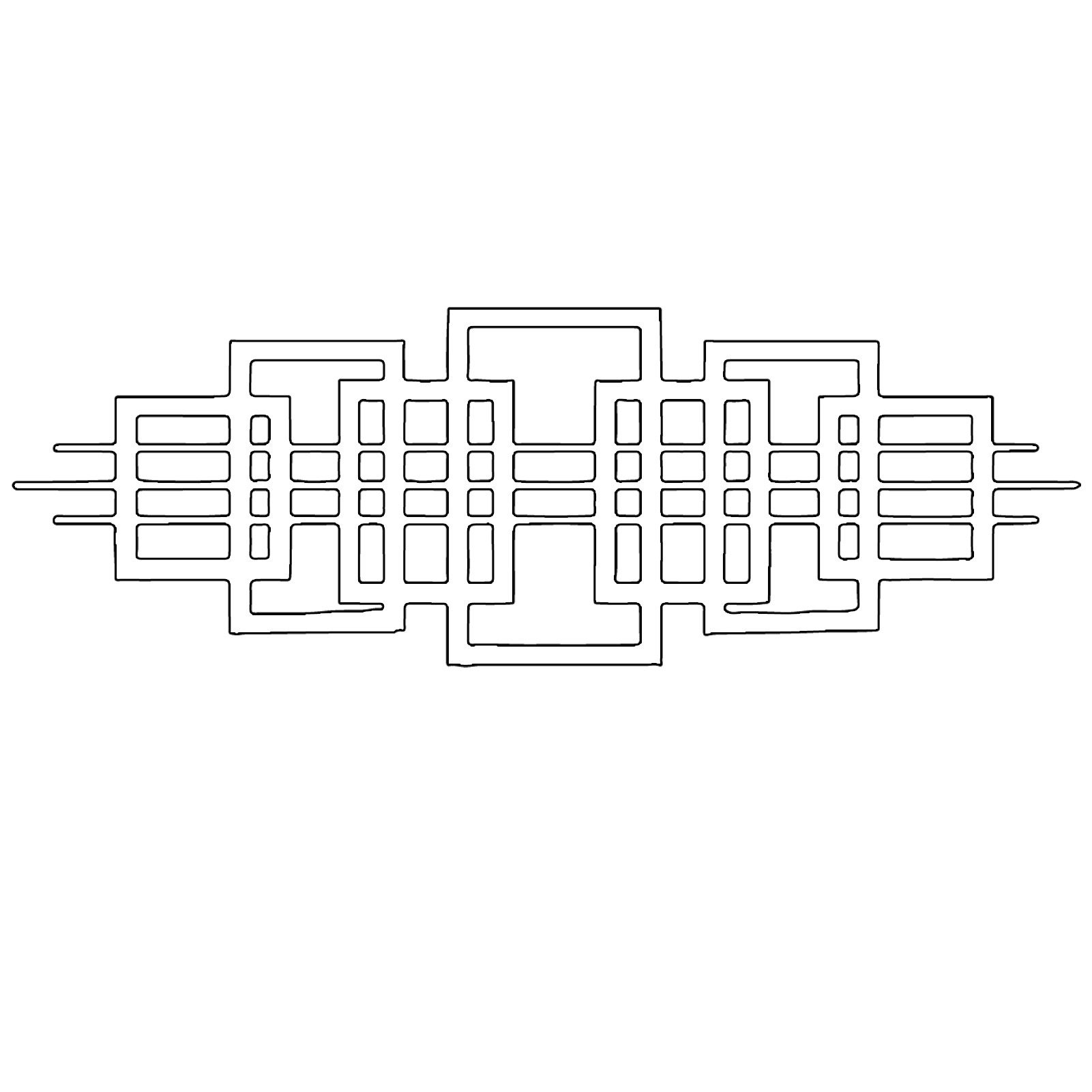 Jumpeak Wanddekoobjekt Geometrische Linien Metall Kunst Wanddekorationen, minimalistisch, Hergestellt aus Metall,Vier Farben zur Auswahl,90X30cm
