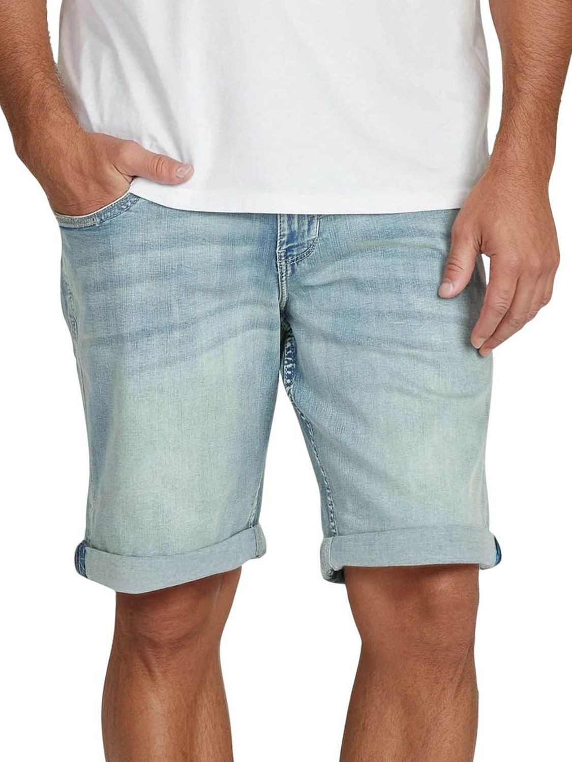 TIMEZONE Jeansshorts Herren Shorts StevieTZ Slim Fit Bermudashorts mit Stretch