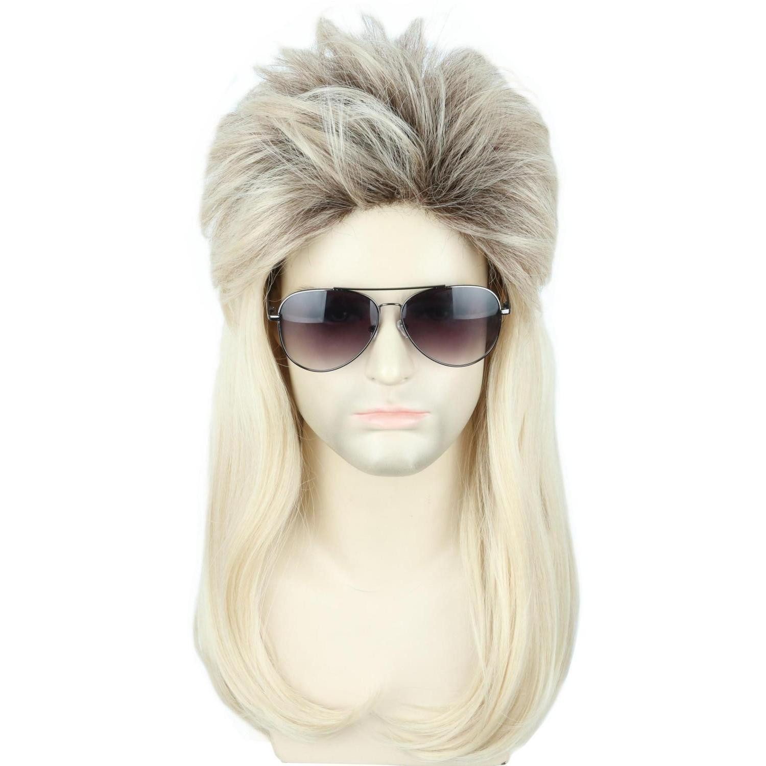 LuxusKollektion Kostüm-Perücke Perücke Vokuhila 70er 80er Herren Damen Fasching Karneval Blond-2