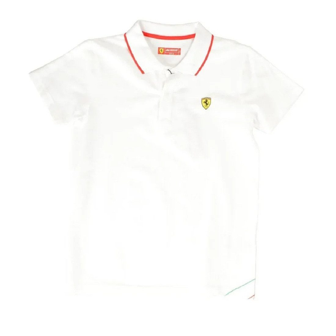 Ferrari Poloshirt Ferrari Kinder Poloshirt, FERRARI KID ESSENTIAL SCUDETTO PIQUET POLO aus Baumwolle, in Unifarbe