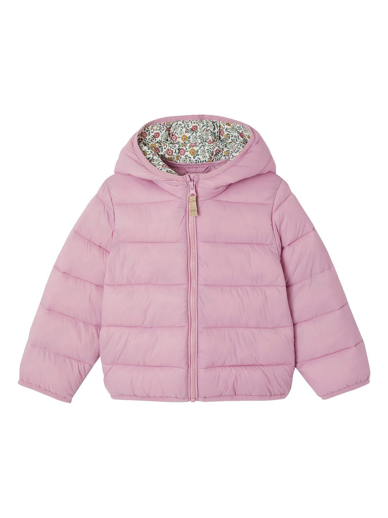vertbaudet Steppjacke Mädchen Light-Steppjacke mit Kapuze, Recycling-Polyester