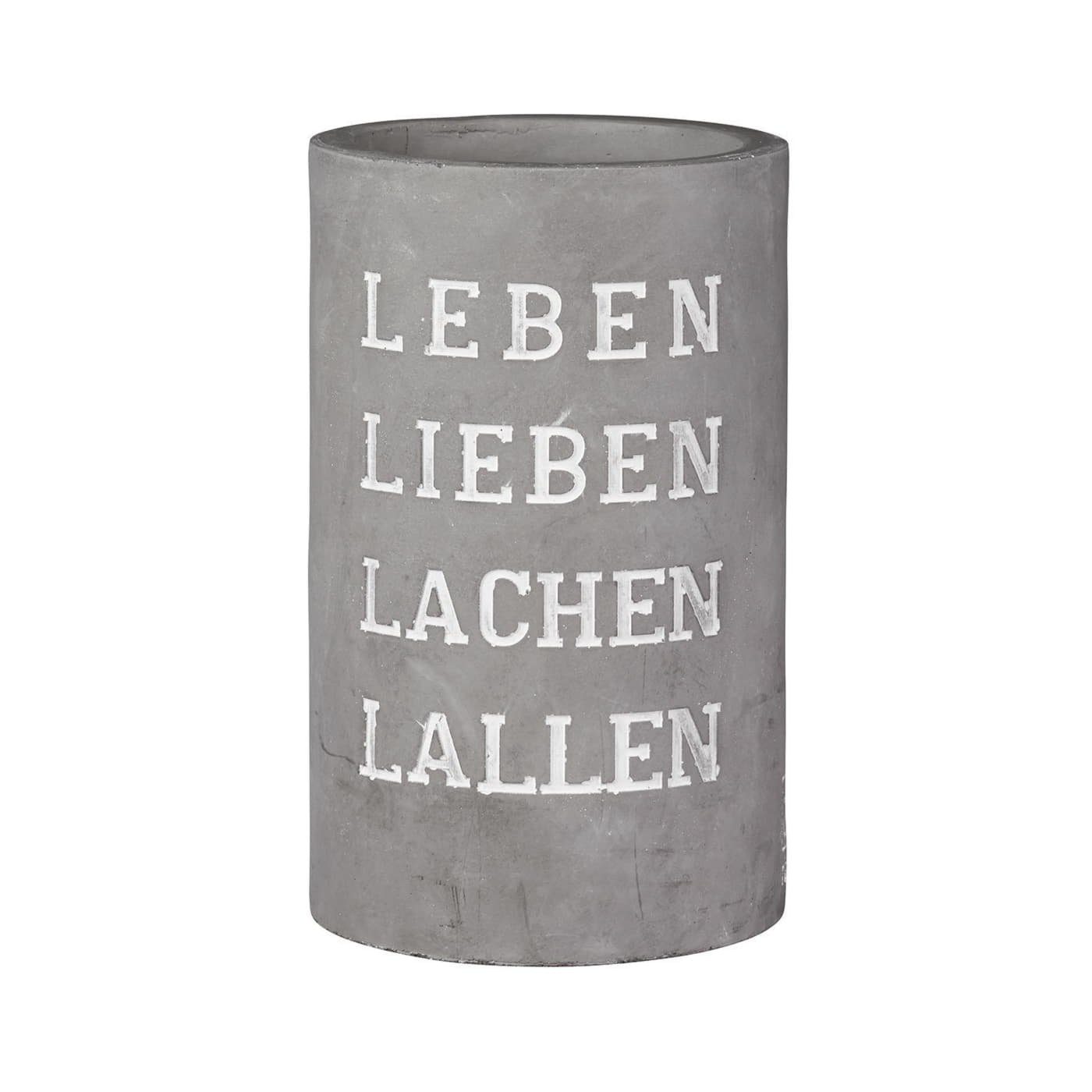 Räder Design Weinkühler Бутылкиkühler Getränkekühler "Leben Lieben Lallen, aus Beton