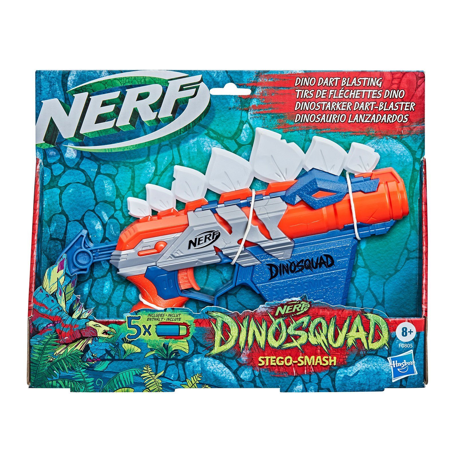 Hasbro Blaster Dartblaster Stego Smash - Nerf Blaster für Kinder, Stego Smash - Der Stegosaurus Blaster