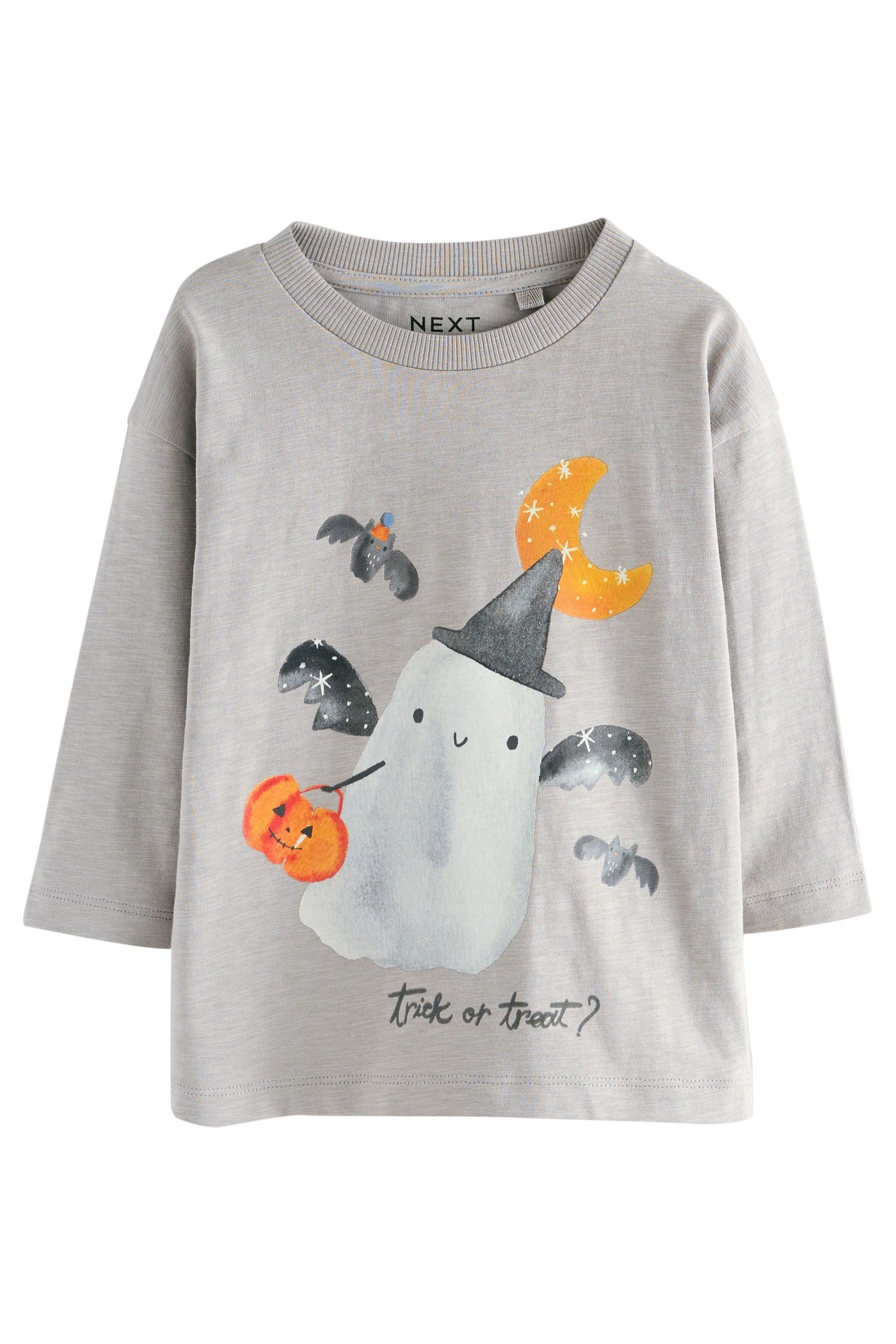 Next Langarmshirt Langarmshirt mit Halloween-Grafik (1-tlg) günstig online kaufen