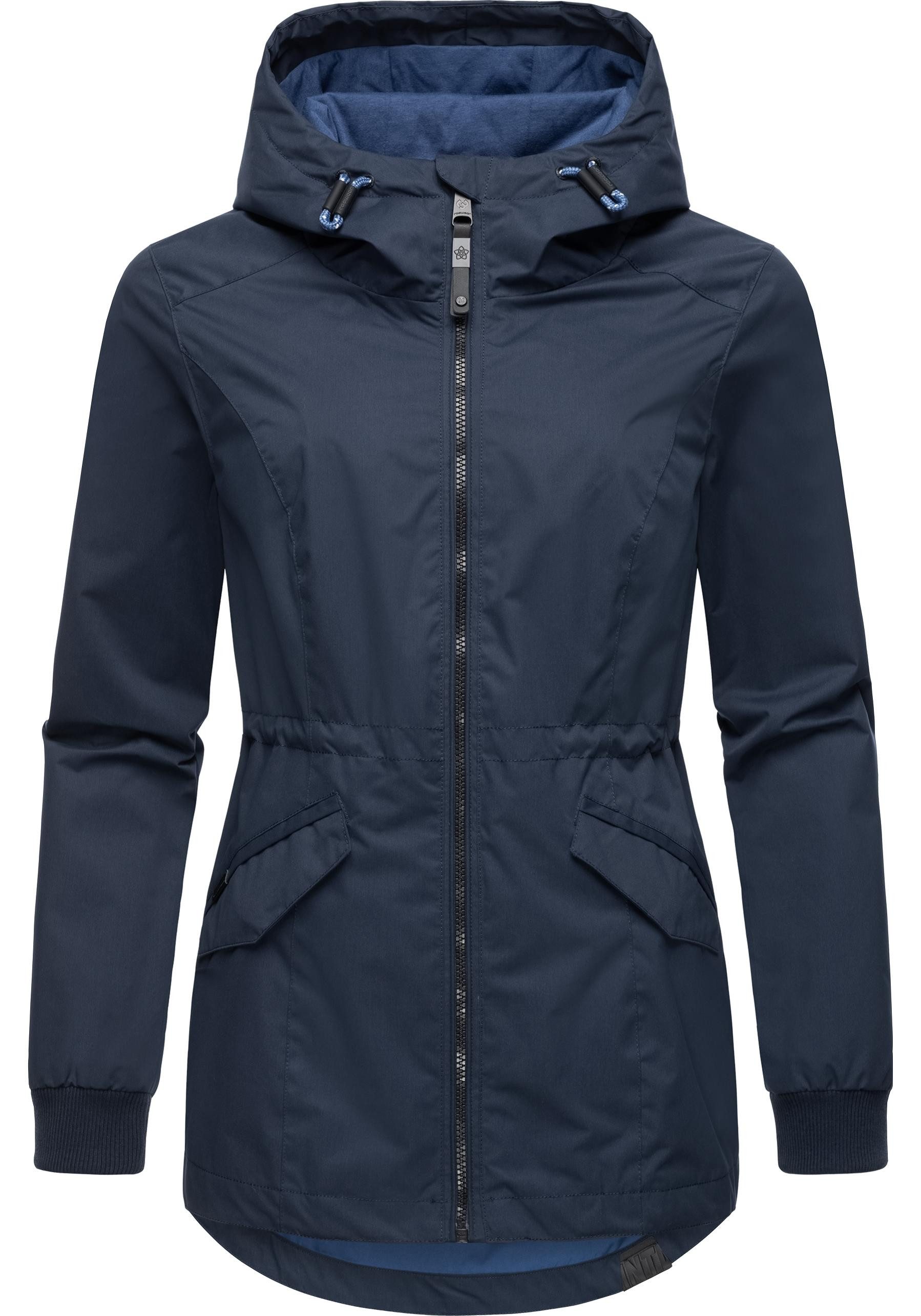 Ragwear Outdoorjacke Dowey A stylische Damen Übergangsjacke mit Taillenzugband