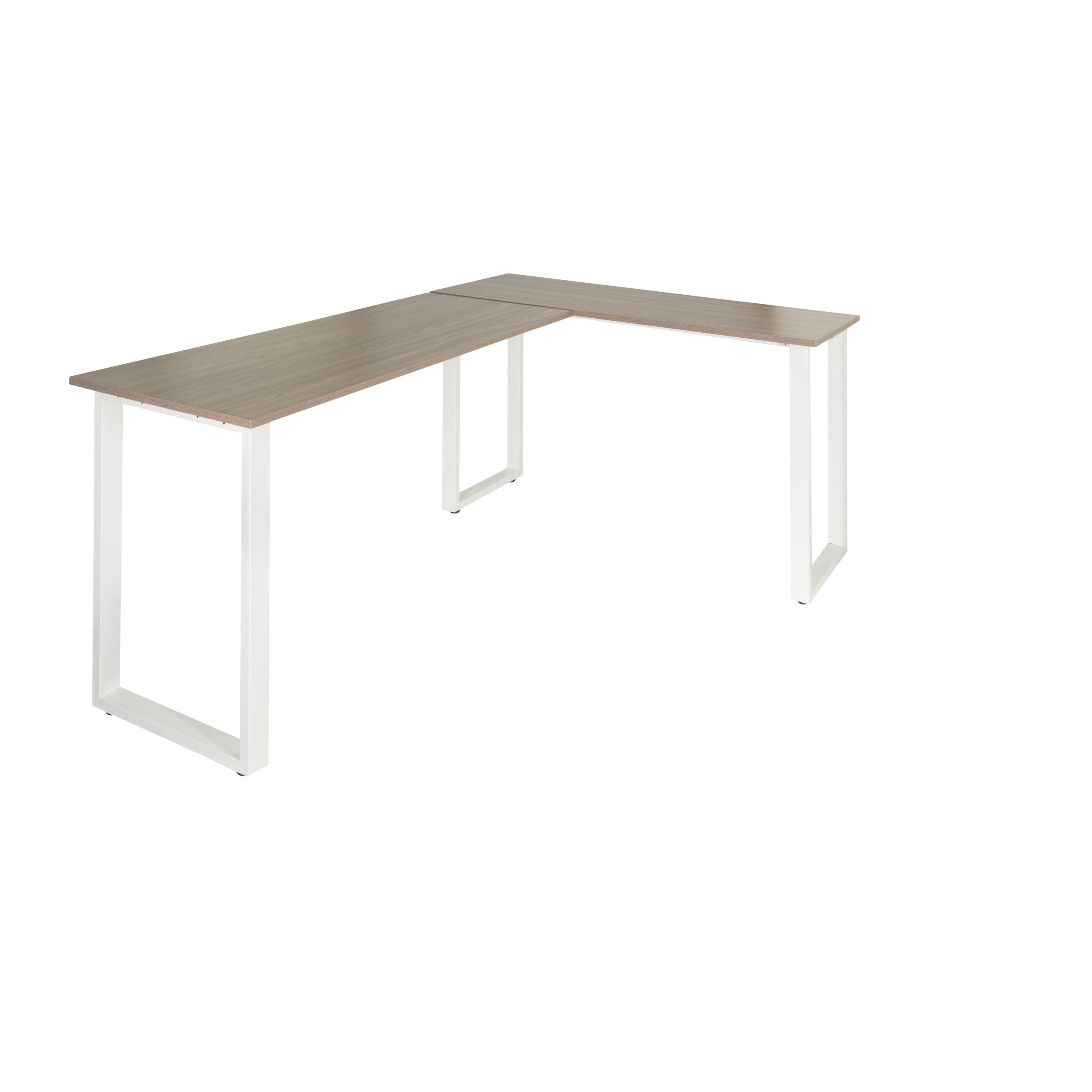 hjh OFFICE Eckschreibtisch WORKSPACE BASIC I Schreibtisch H/B/T:, Computertisch L-Form mit Stahl-Gestell, beidseitig montierbar