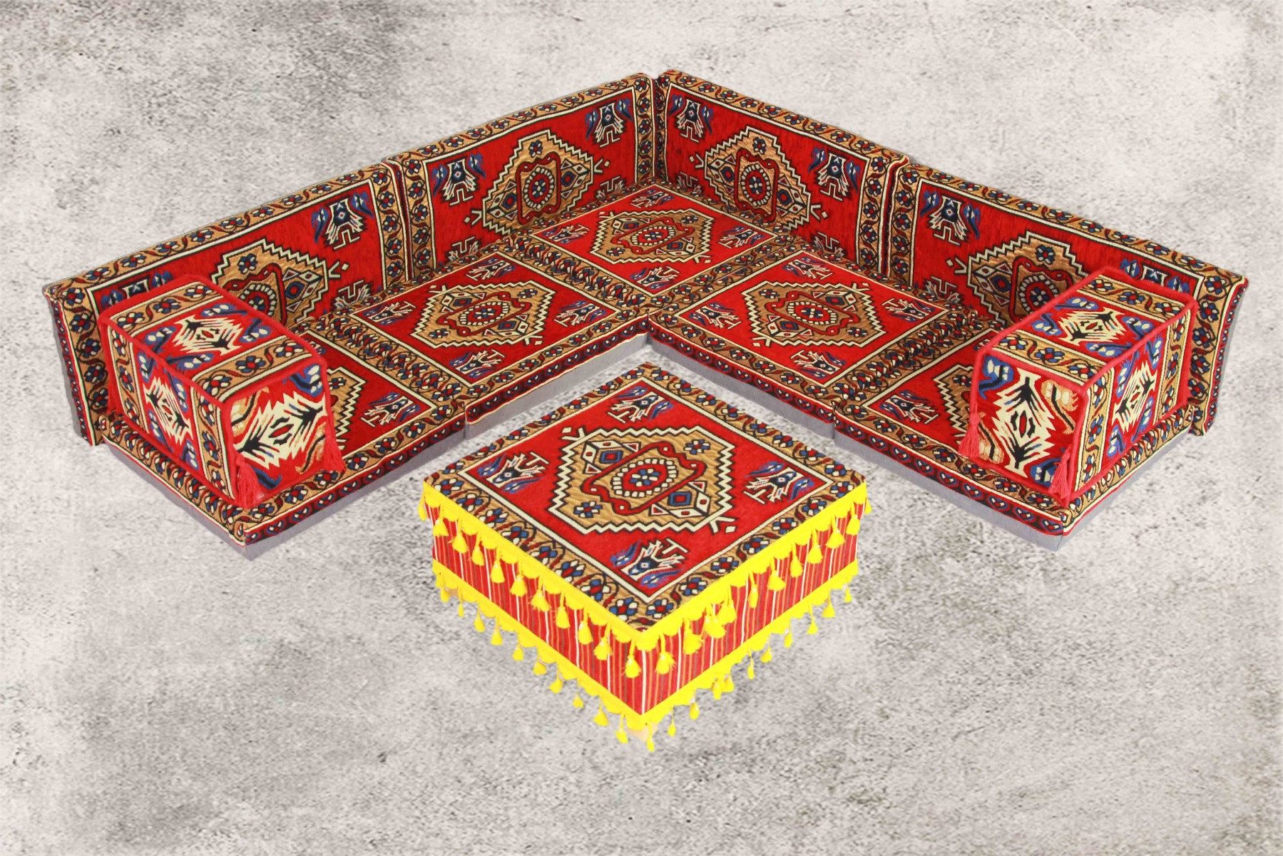 CaddeBuy Sofa Arabisches Sofa, Sitzkissen, Sark Kösesi, Orientalisches Sofa, AR-5, 12 Teile