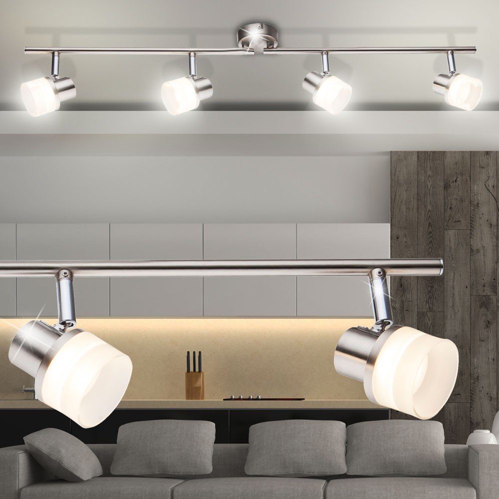 Deckenleuchte, mit LED-Leuchtmittel Spots verbaut, Warmweiß, beweglichen Globo LED fest LED Deckenleuchte