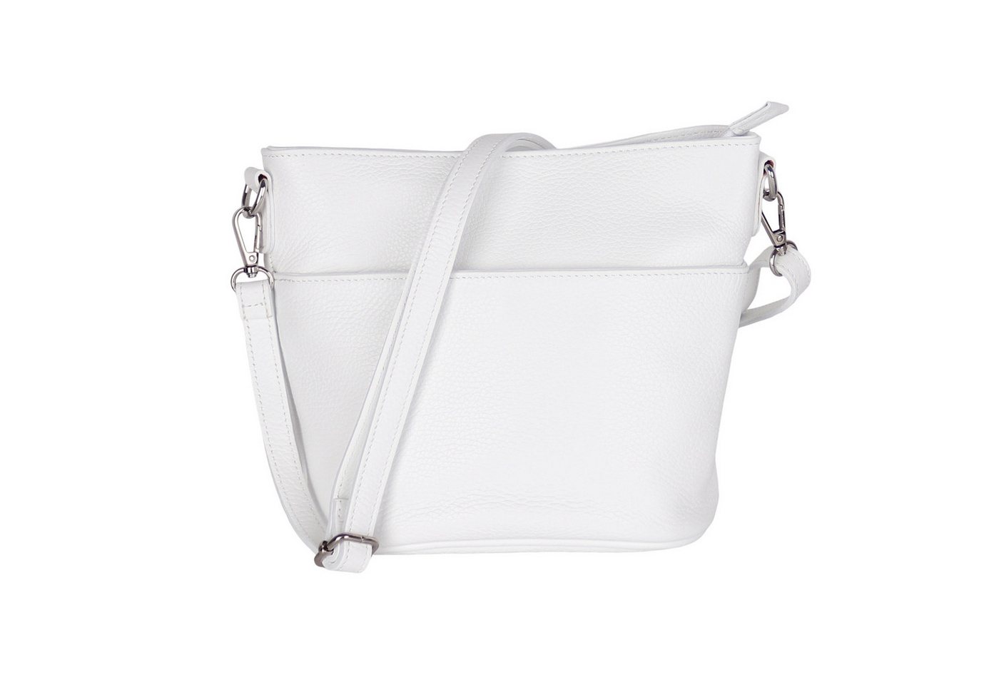 MIRROSI Umhängetasche Damen, Crossbody Bag, Echtleder Made in Italy (1 Tasche 2 Gurte oder Basic Version 1 Tasche 1 Gurt), 24x18x12cm (BXHXT)