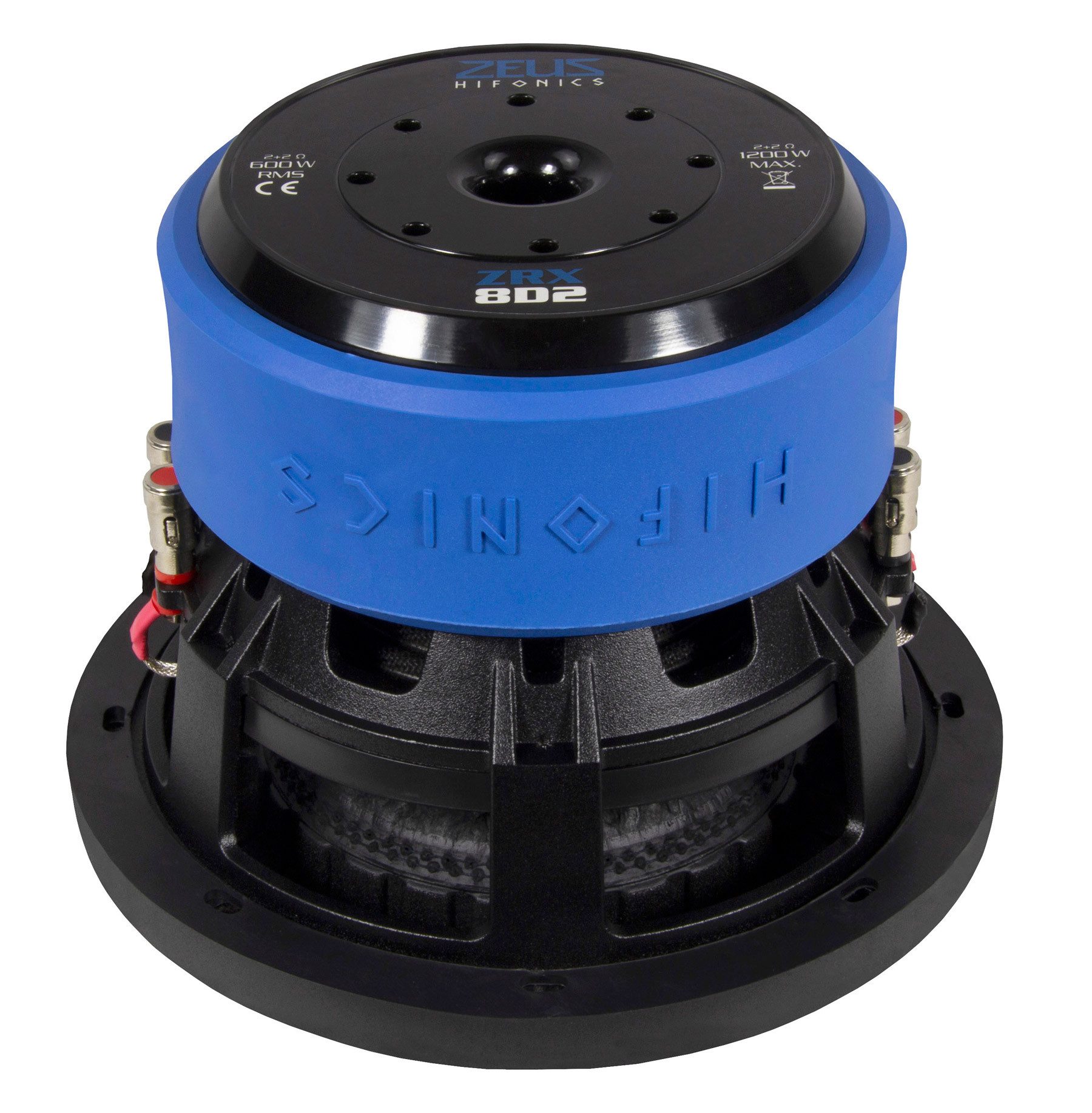 Hifonics ZRX8D2 20cm Subwoofer ZEUS 1200 Watt max. Auto-Subwoofer (600 W, max.: W 20 cm)