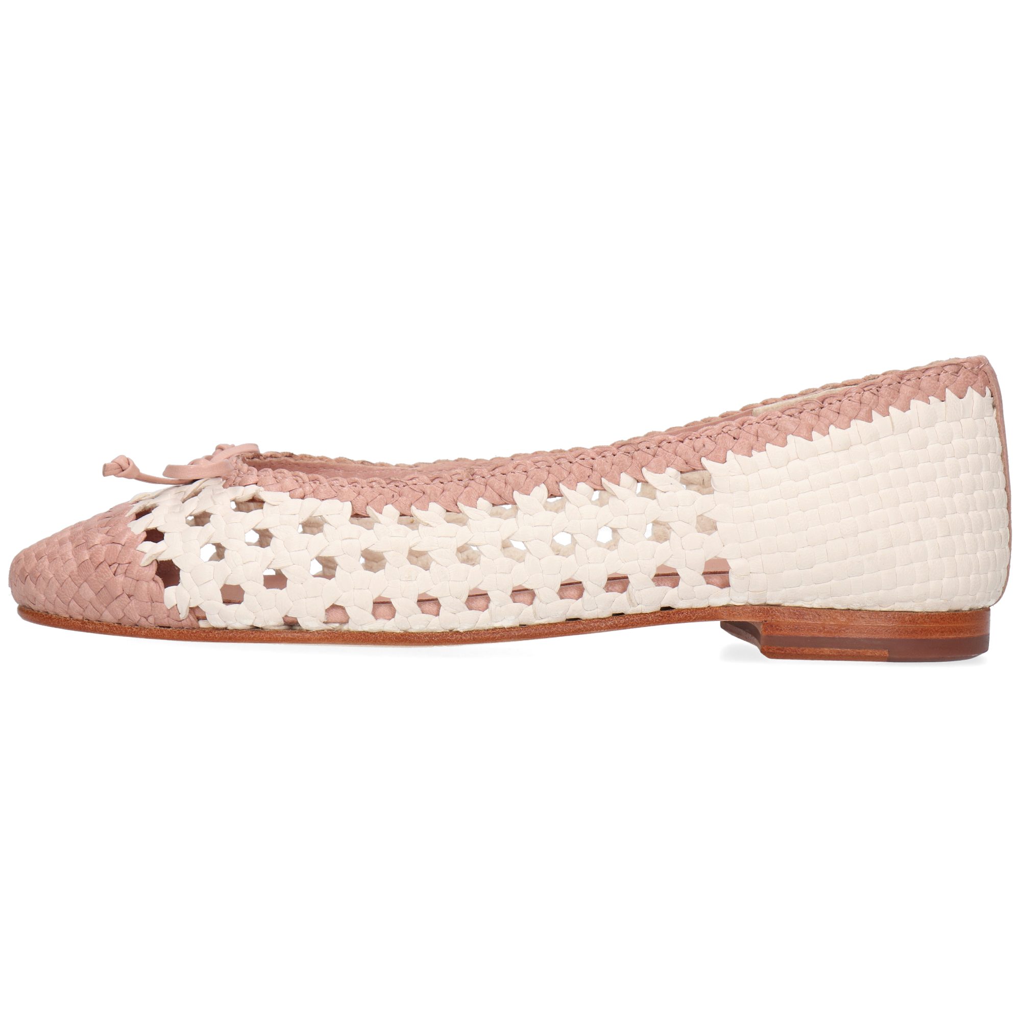 Melvin & Hamilton Imani 1 Leder-Geflochtene Schuhe für Damen Ballerina Flache Absätze, Echtes Leder, Von Hand geflochten