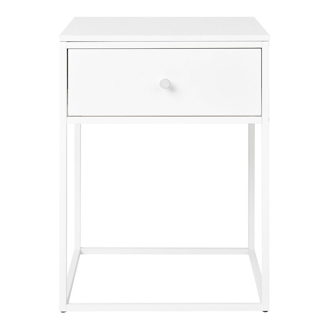 House Nordic Couchtisch Vita Eckbeistelltisch 1 Schublade weiß.