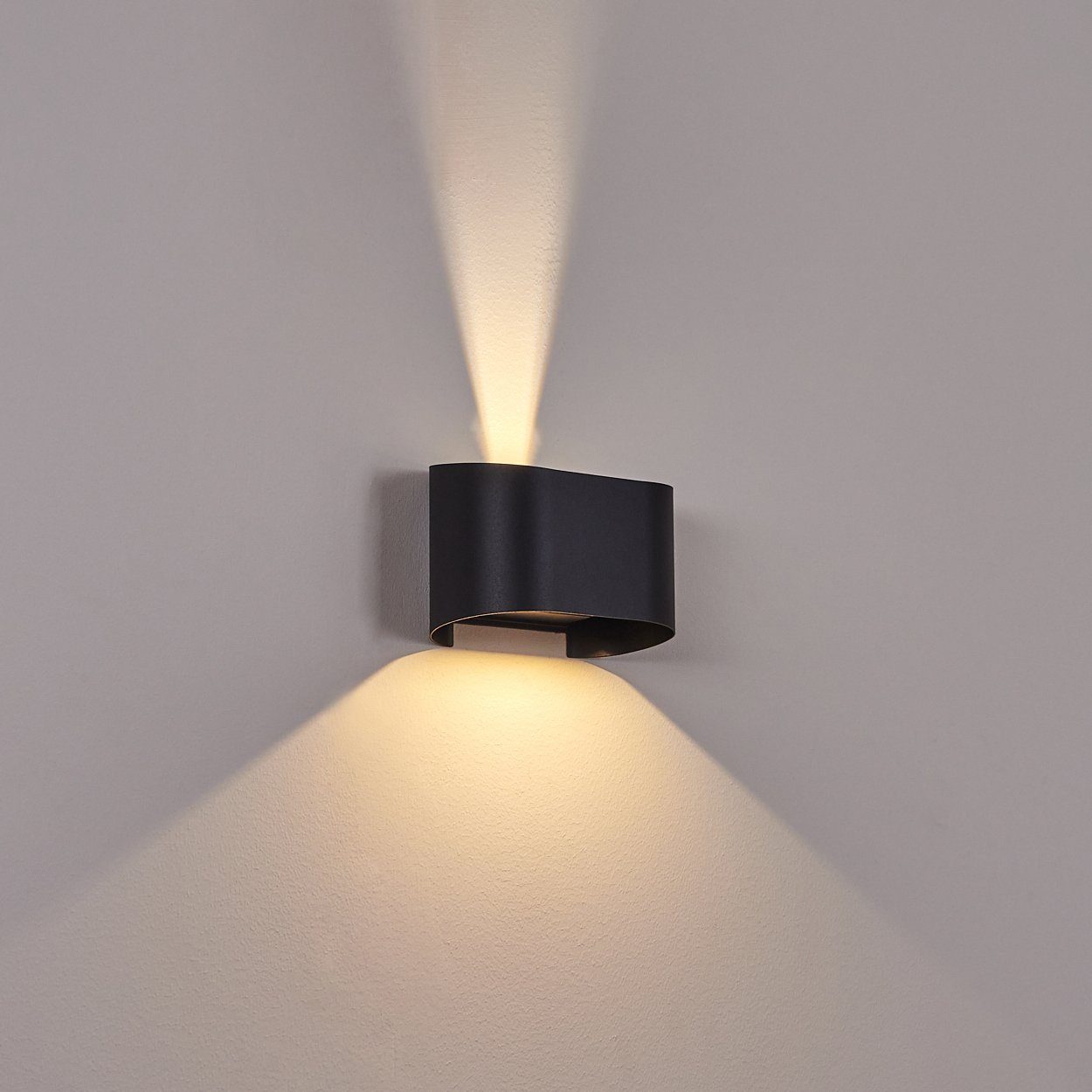 hofstein Außen-Wandleuchte LED Außen Einfahrt Haus Wand Up&Down Terrassen Lampe Balkon Tür