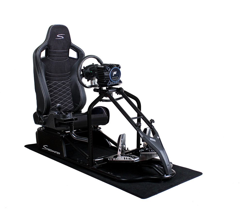 Speedmaster Simulator Cockpit Pro Sim Racing Cockpit Racing Wheel Stand SCHWARZ Gaming-Controller (Kompatibel mit allen gängigen Lenkrädern und Pedalen)