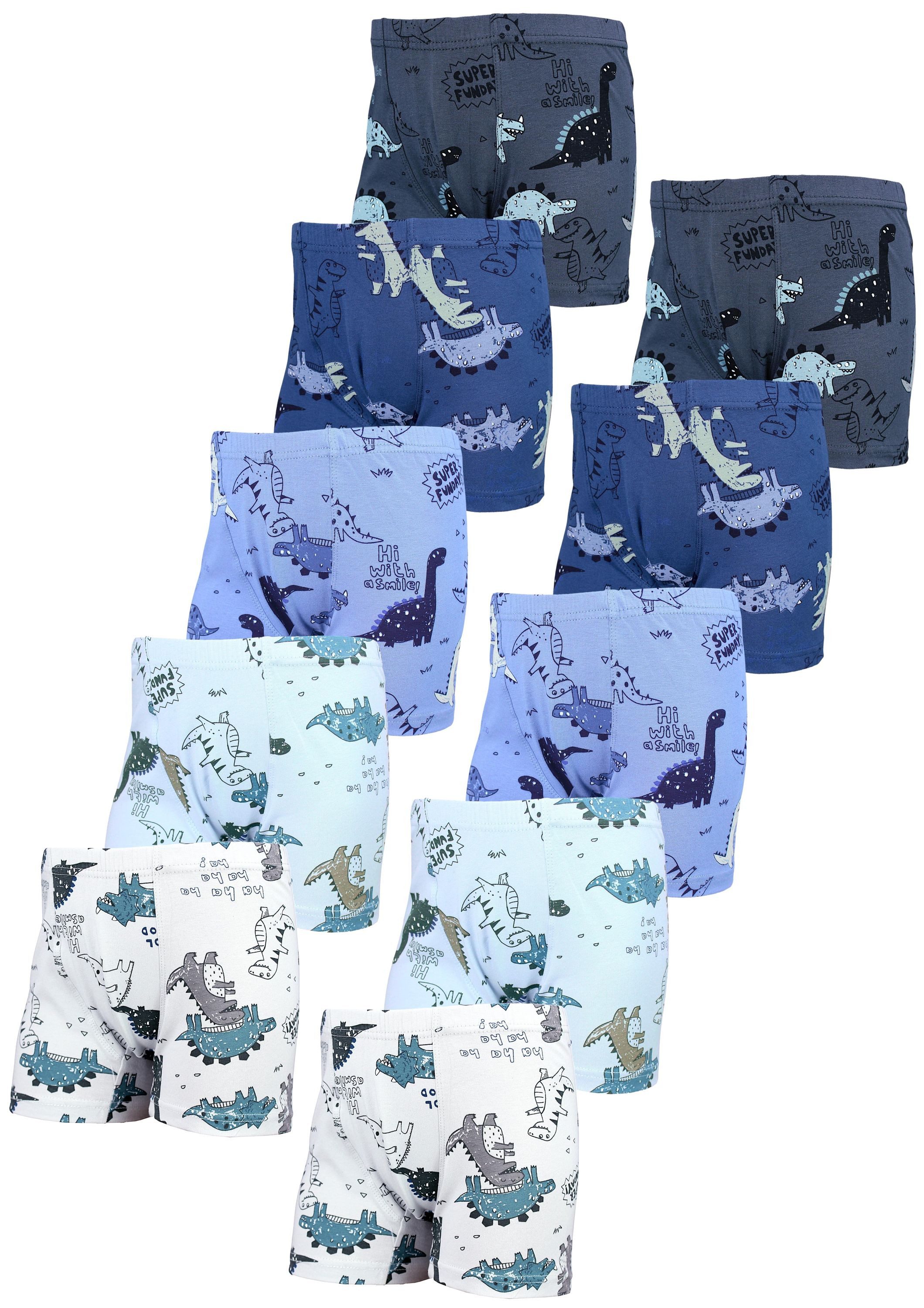 TupTam Boxershorts Jungen Boxershorts Unterhose Kinder Boxer Unterwäsche 10er / 5er Pack