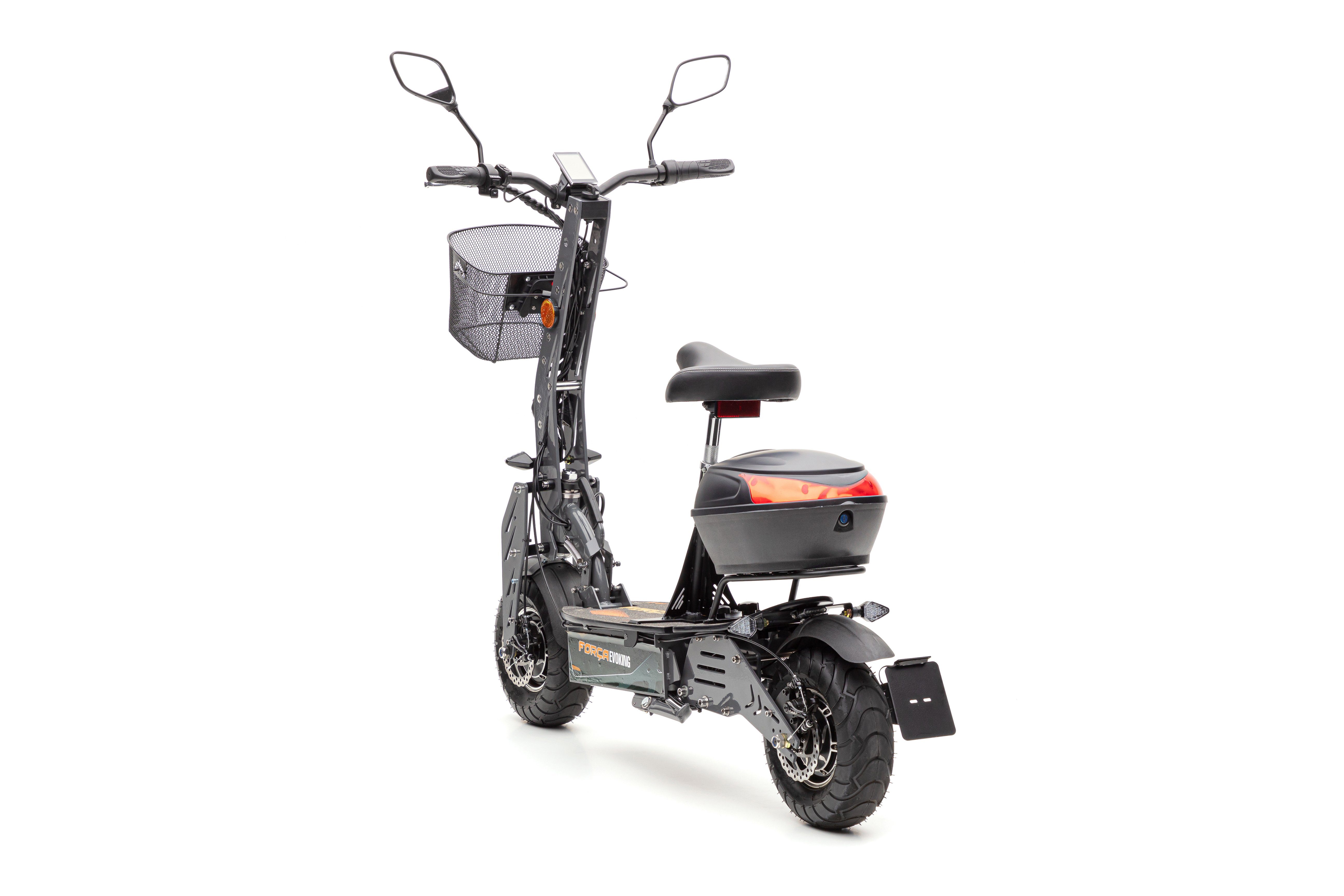 Forca E-Scooter Evoking IV EEC 45 km/h 2000W LI20AH BlackBull Dual-Antrieb, 45,00 km/h, (Set, Evoking IV 2000W 45 km/h 20ah Lithium), Straßenzulassung vorhanden