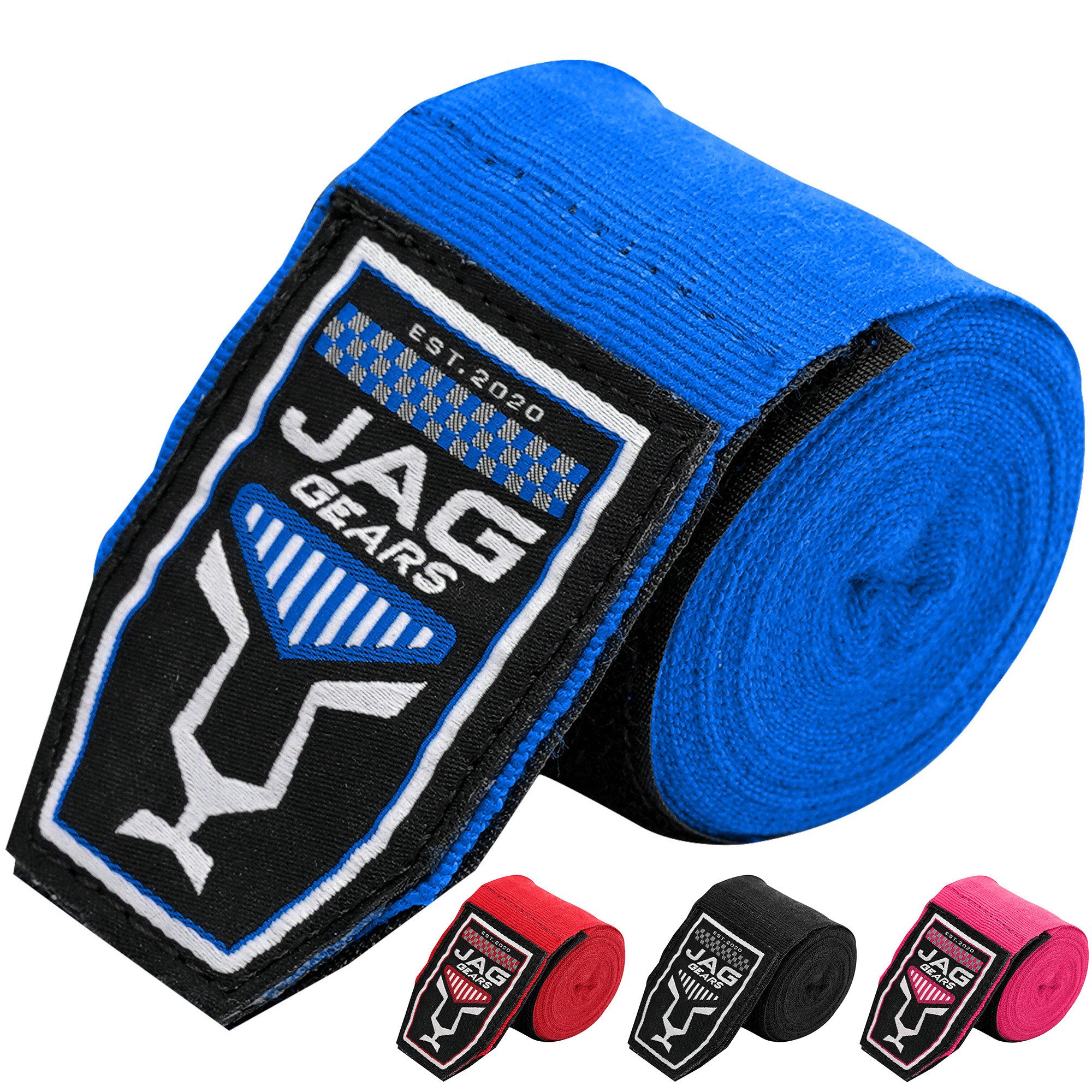 JAG GEARS Boxbandagen Boxbandagen 4,5 m Handbandagen für Kickboxen, Handgelenk Knöchelschutz (Set, 1x pair), für Frühling, Training leichtes mit Handgelenkschutz & Klettverschluss