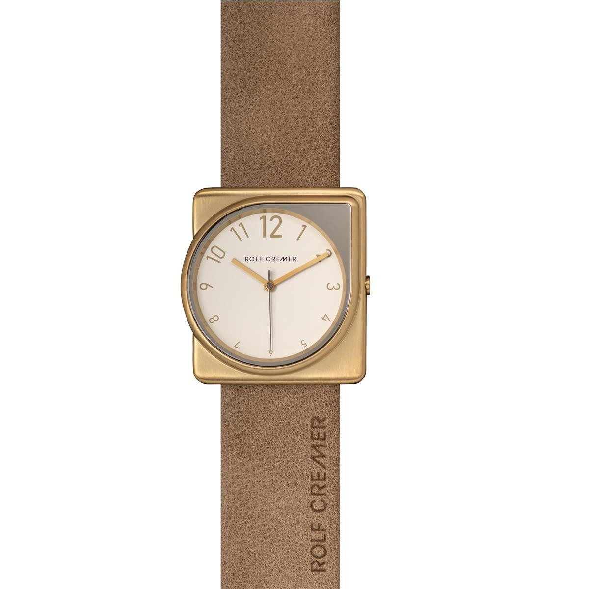 Quarzuhr Rolf Cremer Fusion Unisexuhr 508808 Beige, Gold Leder