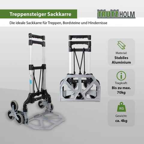 TRUTZHOLM Sackkarre Alu Treppensteiger Sackkarre 70 kg klappbar extra hoch 109 cm