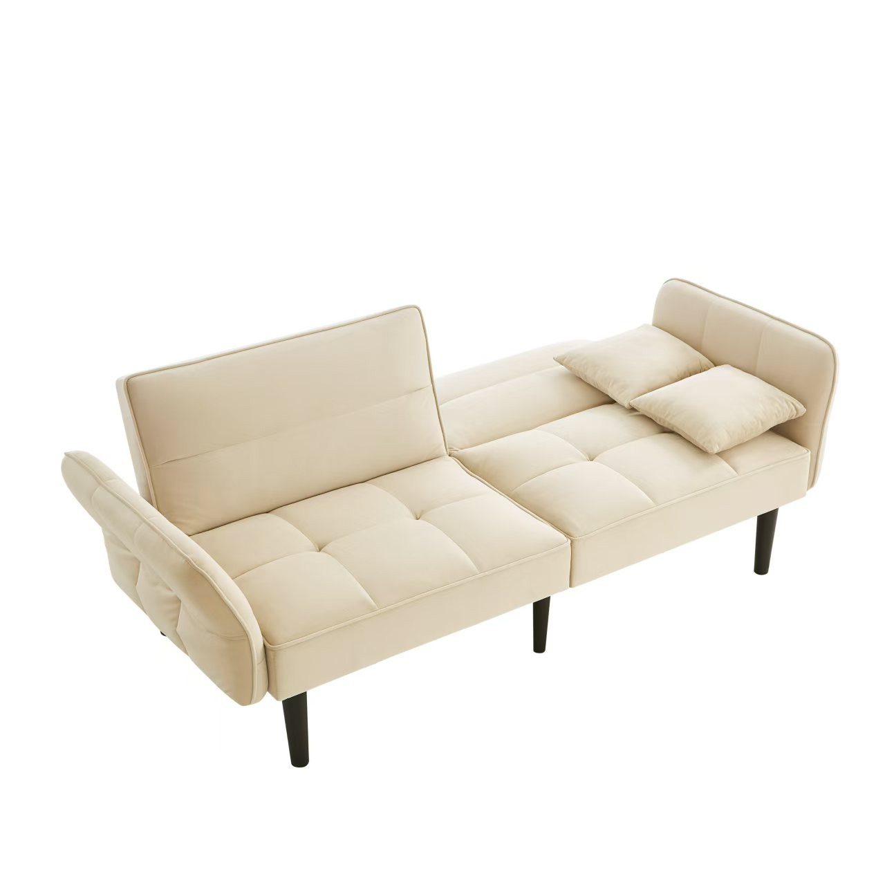 Merax Schlafsofa Samt Funktionsbett klappbares Schlafsofa günstig online kaufen