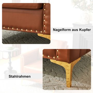 IDEASY Esszimmersessel Chenille/PU-stuhl, Loungesessel, mit Sitzkissen, (stilvolle Nieten, Metallbeine, Sitzbreite 55 cm), dicke Rückenlehne, schützende Fußpolster