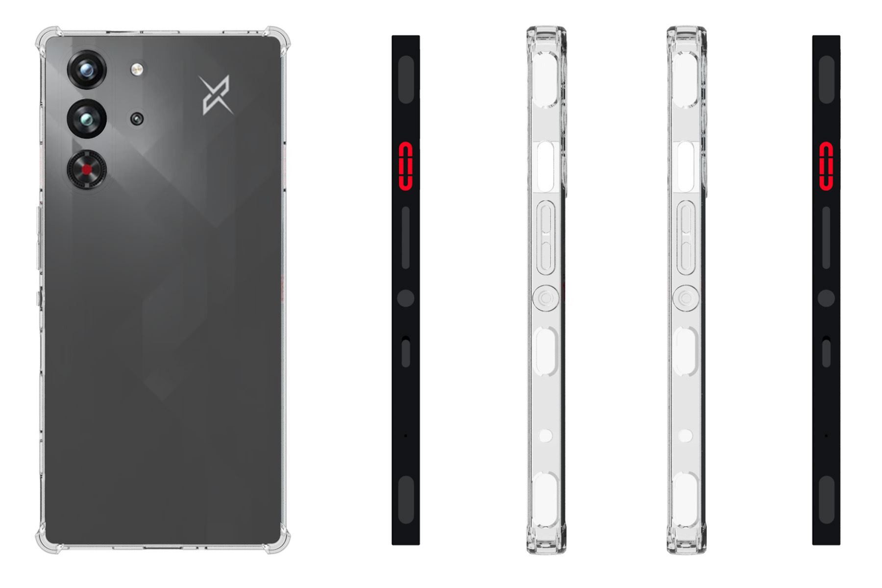 mtb more energy Smartphone-Hülle Clear Armor Case für ZTE Nubia Red Magic 10 Pro, Transparente TPU Schutzhülle Case Backcover mit Anti-Shock Verstärkung