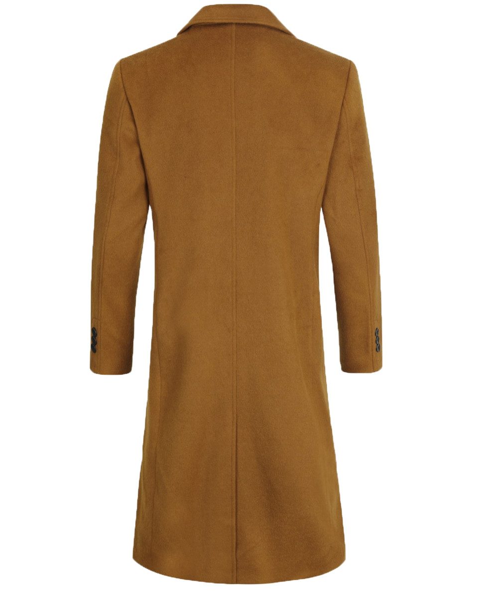 Allthemen Langmantel Herren Knielang Wollmantel Slim Fit Wintermantel