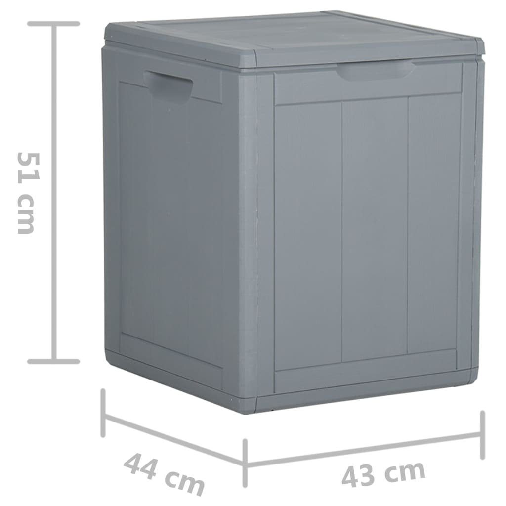 Grau 90 Gartenbox L Rattan Garten-Aufbewahrungsbox PP vidaXL