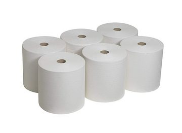 KIMBERLY-CLARK Haushaltshobel Scott 6667 Rollenhandtücher, Weiß, 6 Rollen 304 m, 1-lagig