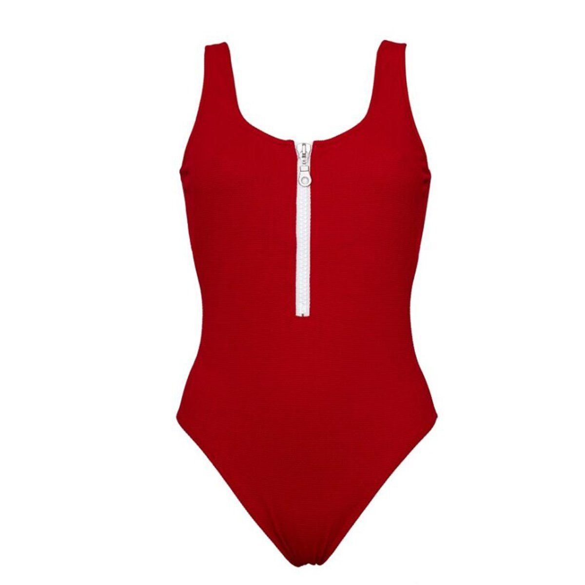 Miss Perfect Badeanzug 21003 Damen Badeanzug Sporty Bañador Cheeky mit verstellbarem Reißverschluss