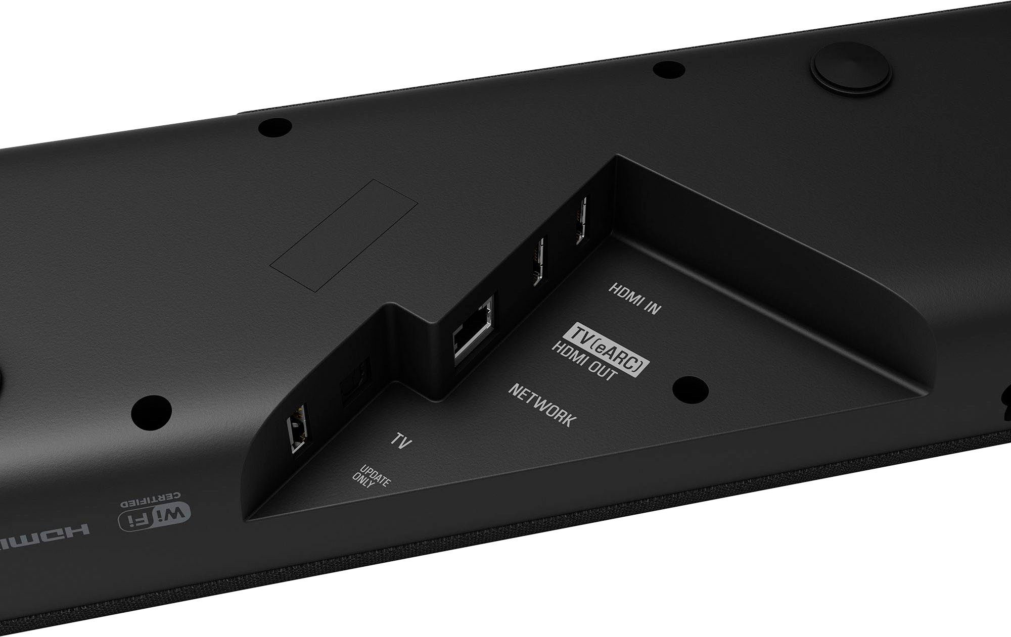 Soundbar 180 TRUE Stereo 40A BAR Subwoofer) WLAN X Yamaha schwarz integriertem (Bluetooth, mit W, (WiFi),