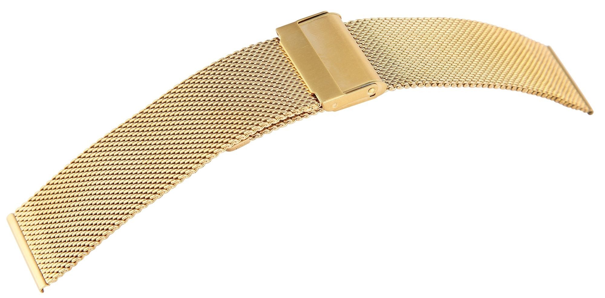 Engelhardt Uhrenarmband MB0074 Milanese-Uhrenarmband, goldfarben, 10 mm - 24 mm