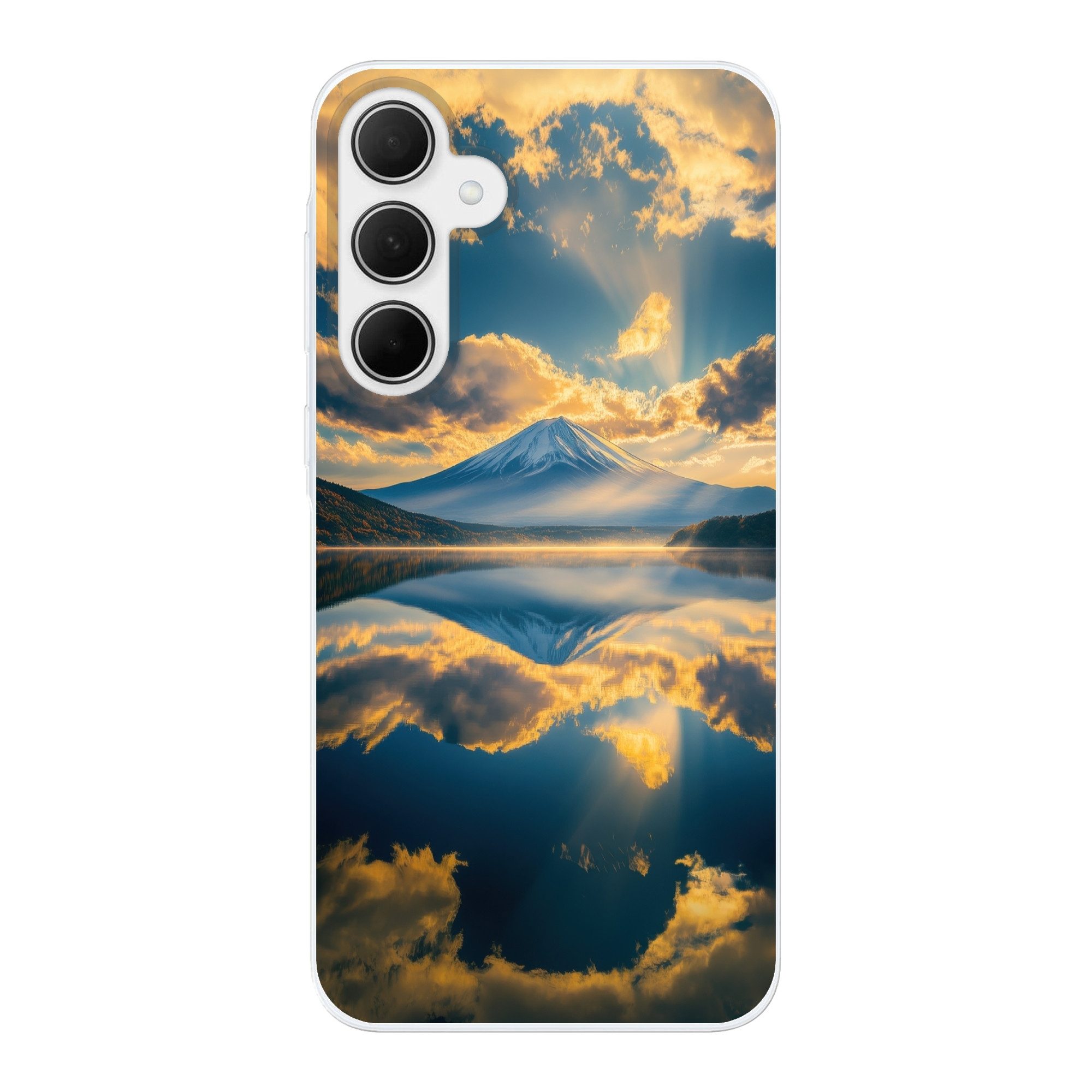 MuchoWow Handyhülle für Samsung Galaxy A35 5G Berg - Fluss - Sonnenuntergang, Smartphone-Bumper, Print, Handy Schutzhülle Dünn