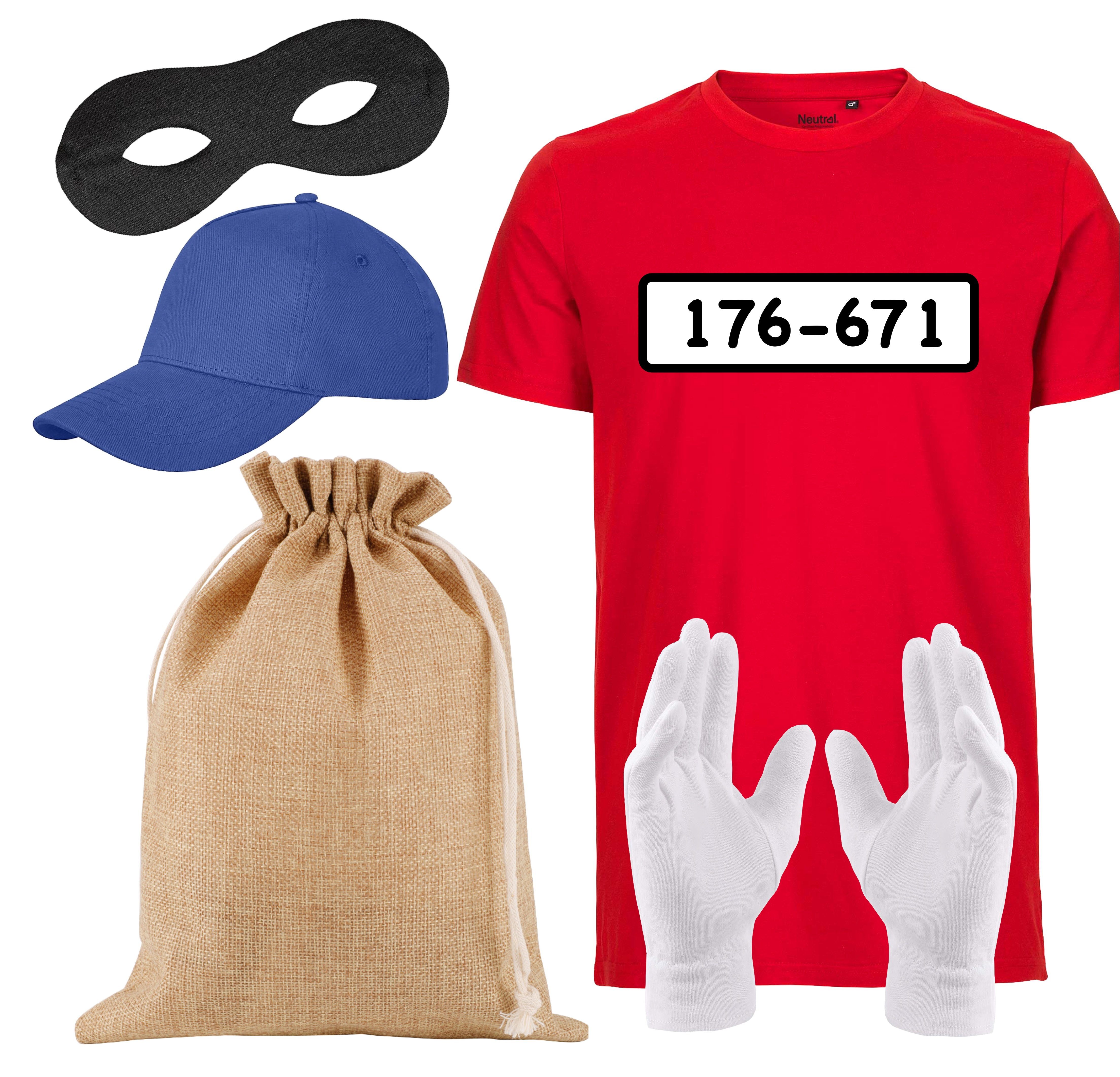 Kostümheld® Kostüm Gangster Panzerknacker Kostüm - Unisex Erwachsene 170-190cm - Fasching, unisex