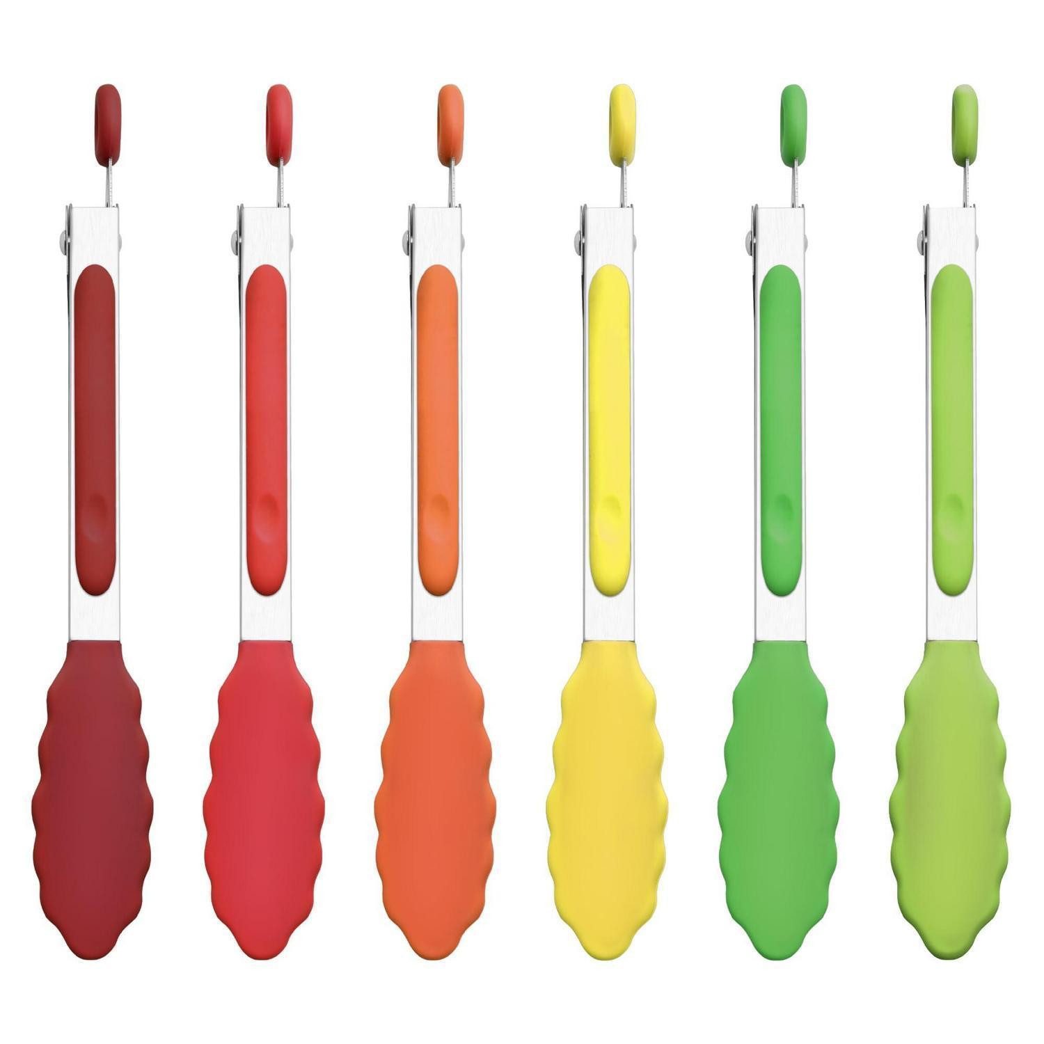 LuxusKollektion Servierzange Silikonzange 18cm Mehrfarbig 6 Stück
