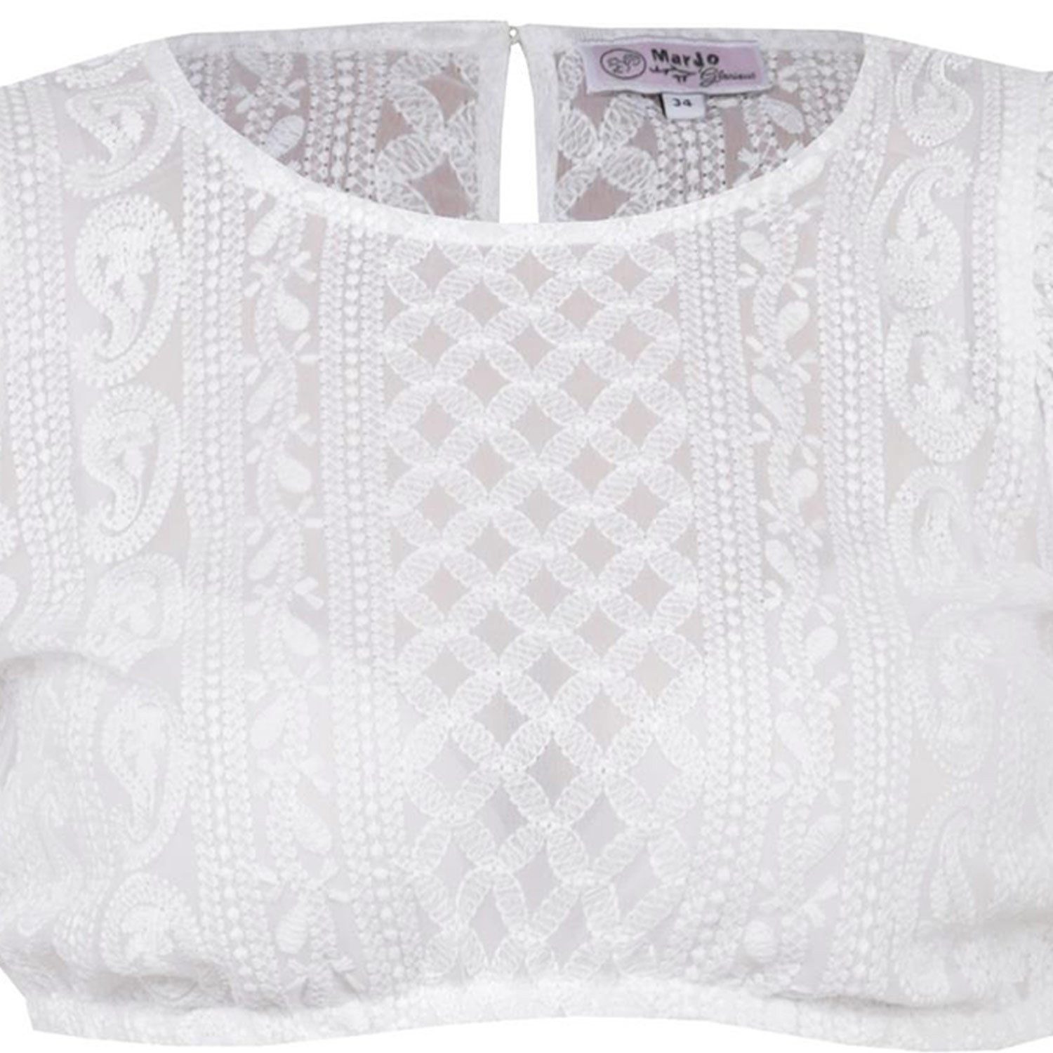 MarJo Dirndlbluse 'Vellburg' 3/4 Arm, Weiß günstig online kaufen