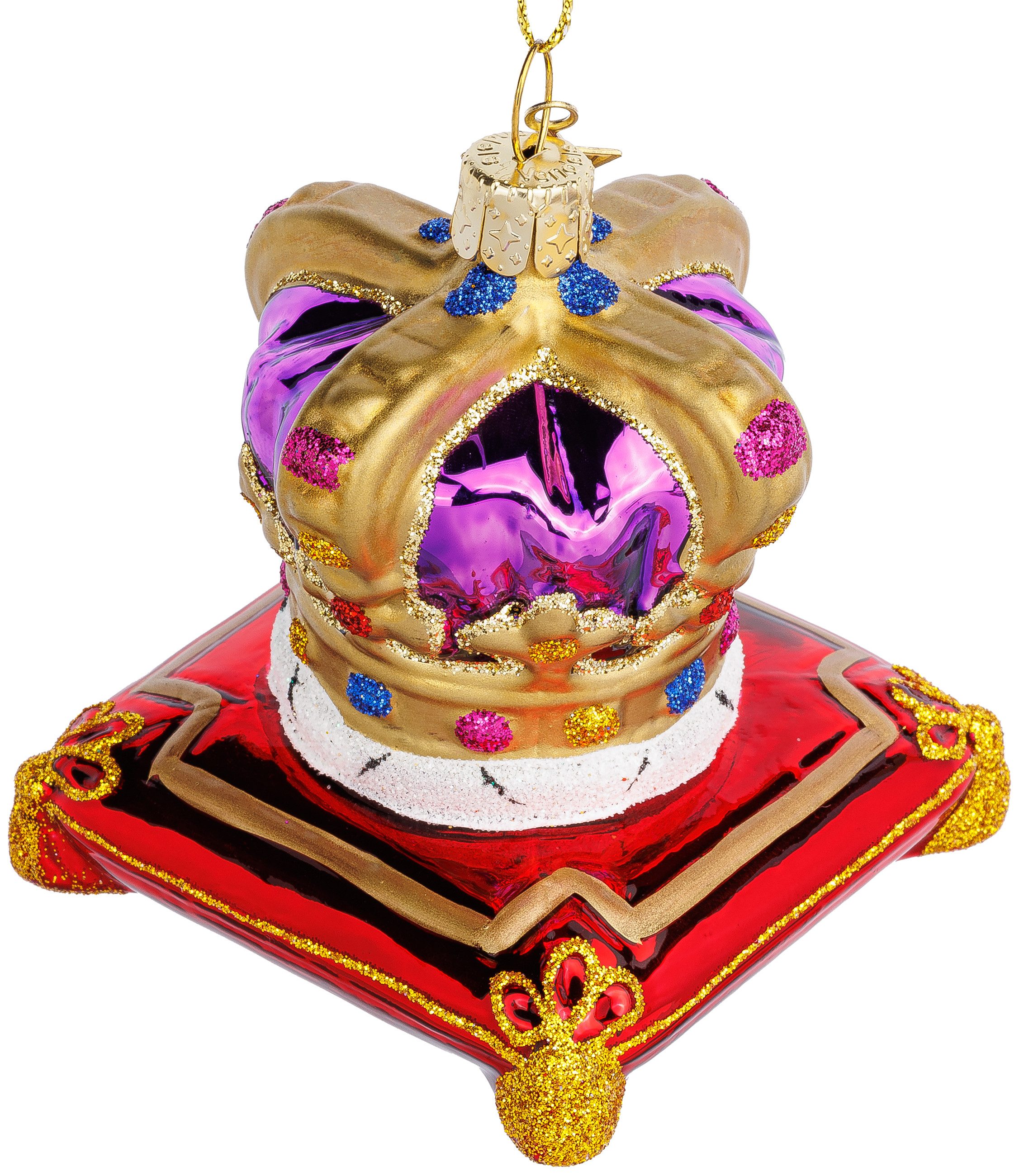 SIKORA Christbaumschmuck Britische Krone besondere Weihnachtskugel Glas Anhänger – BS010, Christbaumschmuck Deko - traditionell, witzig & außergewöhnlich – Bild 2 von 3