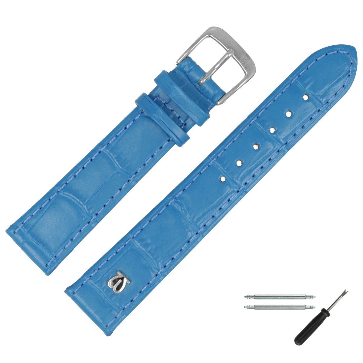 MARBURGER Uhrenarmband 14mm Leder Alligator Prägung günstig online kaufen