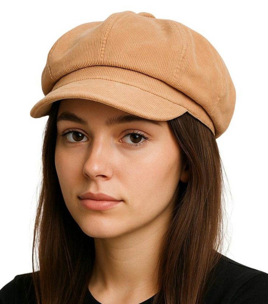 Cool4 Ballonmütze 4 Jahreszeiten Feincord Baker Boy Newsboy Cap