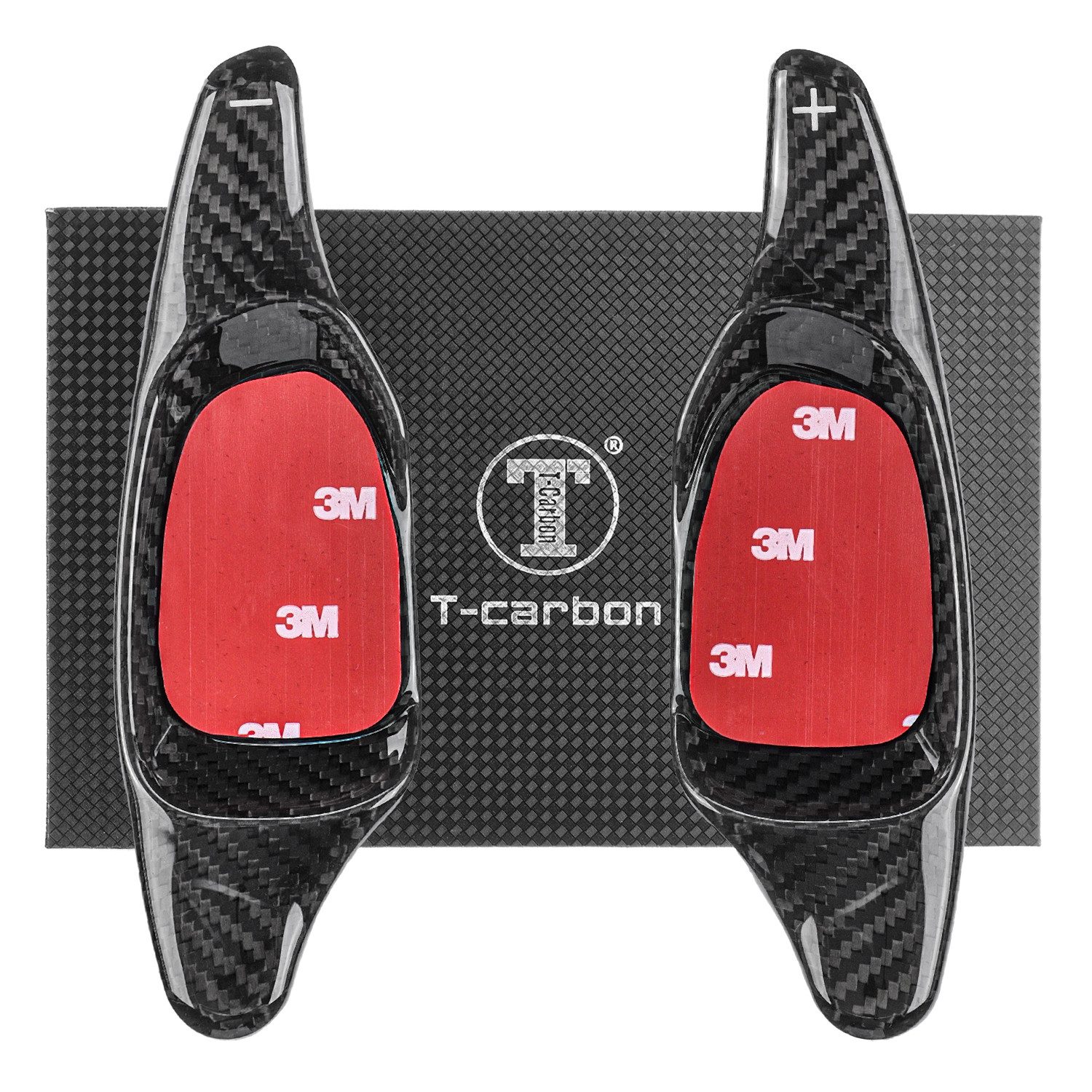 T-Carbon Lenkeradapter Auto Lenkrad Schaltwippen Paddel Aufsatz Echt Carbon SCHWARZ, (2-tlg., für AUDI A4 B8 11-16 S4 RS4 13-15 RS7 RS6 C7 14-18)