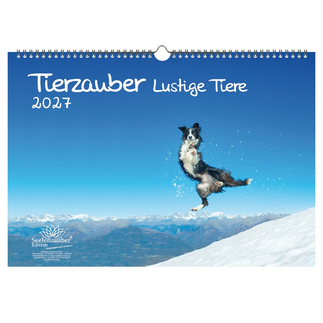 Seelenzauber Wandkalender Tierzauber Lustige Tiere DIN A3 Kalender für 2027 Lustige Momente Tier