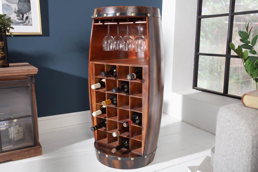 riess-ambiente Weinregal BODEGA 97cm coffee, Weinfass-Optik günstig online kaufen
